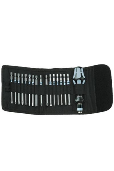 Wera Kompakt 60 Stainless Bit-Holding Screwdriver Kit of 17 Pouch - 071116