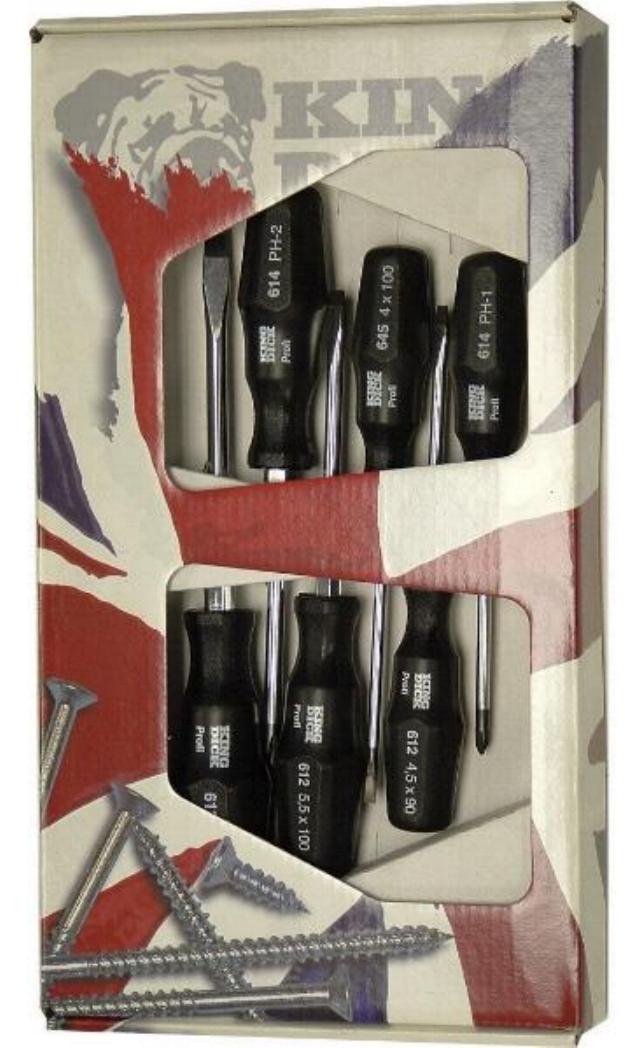 King Dick 'Profi' 6 Piece Hex Screwdriver Set 56070