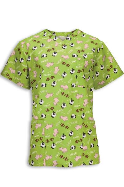 Children's Ward Piggy Print Hospital Scrubs NU93 