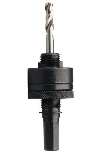 Locking Hexagonal Shank Holesaw Arbor with Pilot Drill 52983