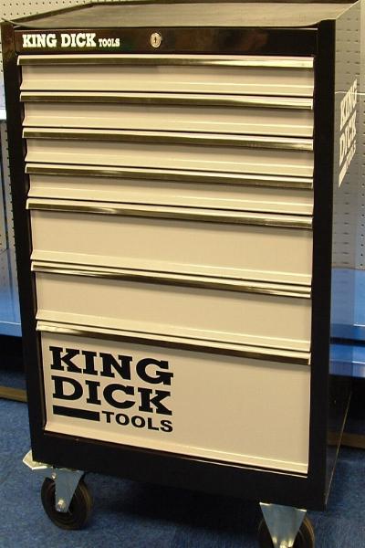 King Dick Roller Cabinet 7 Drawer Black and Grey - TRC7BG